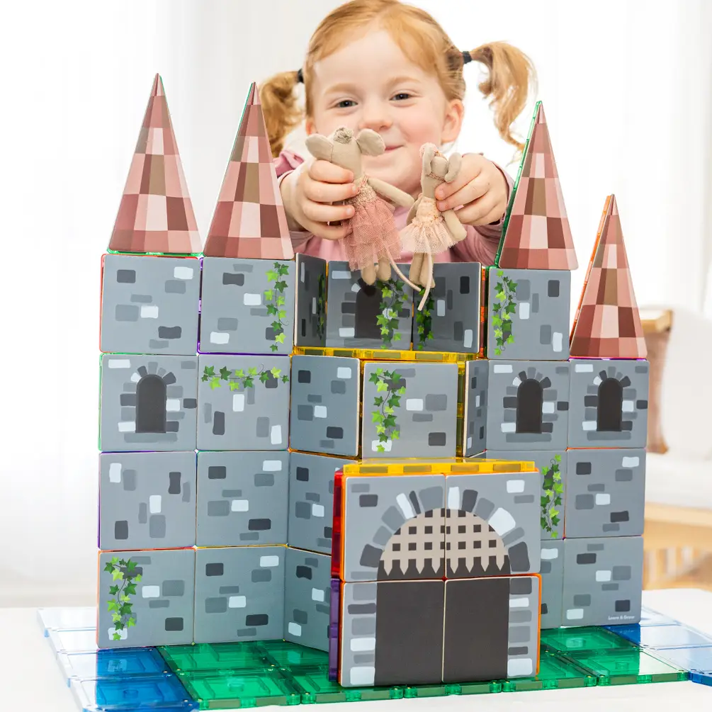 Magnetic Tile Topper – Castle Pack (40 Piece)