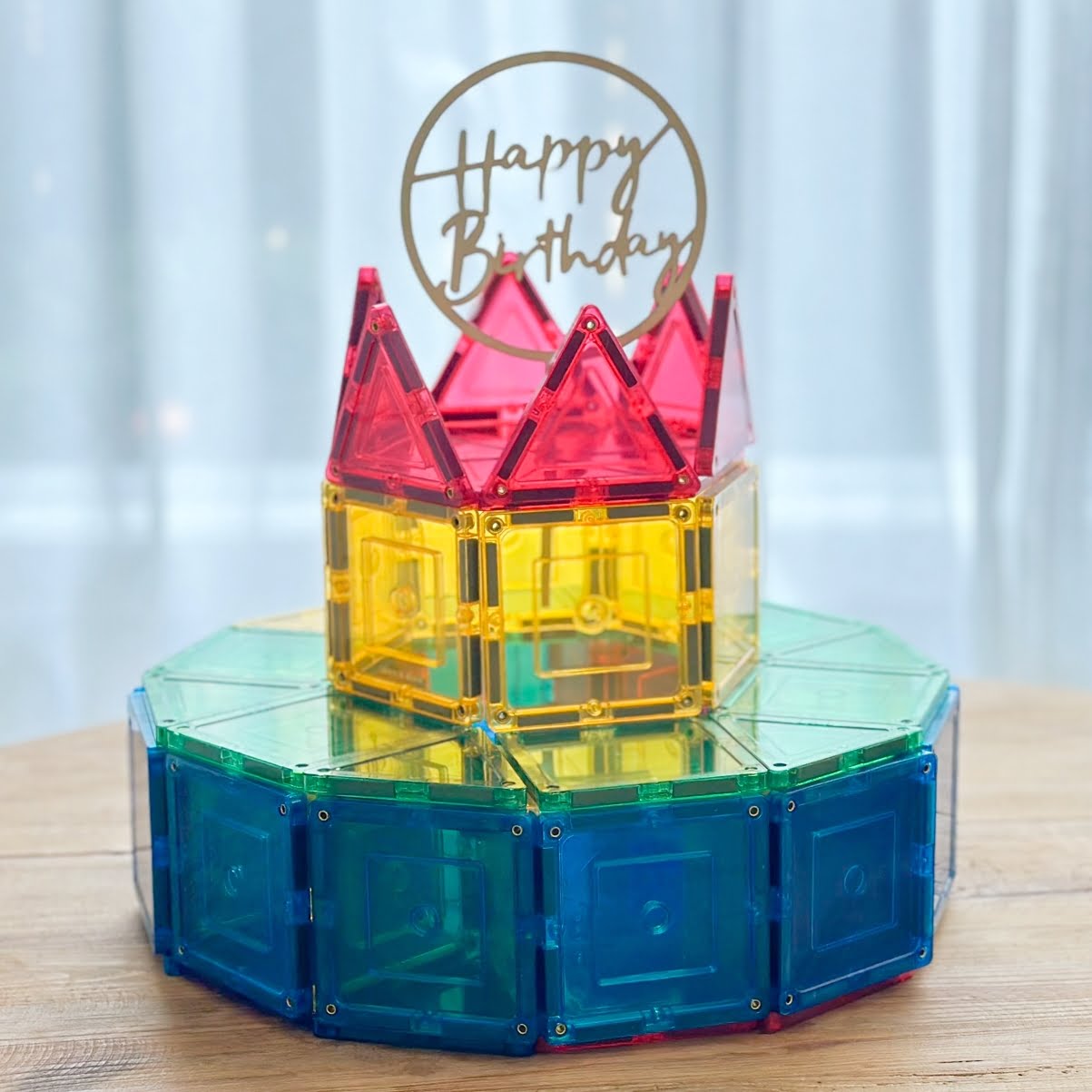 Birthday Cake made out of ABS Food Grade plastic learn and grow tiles
