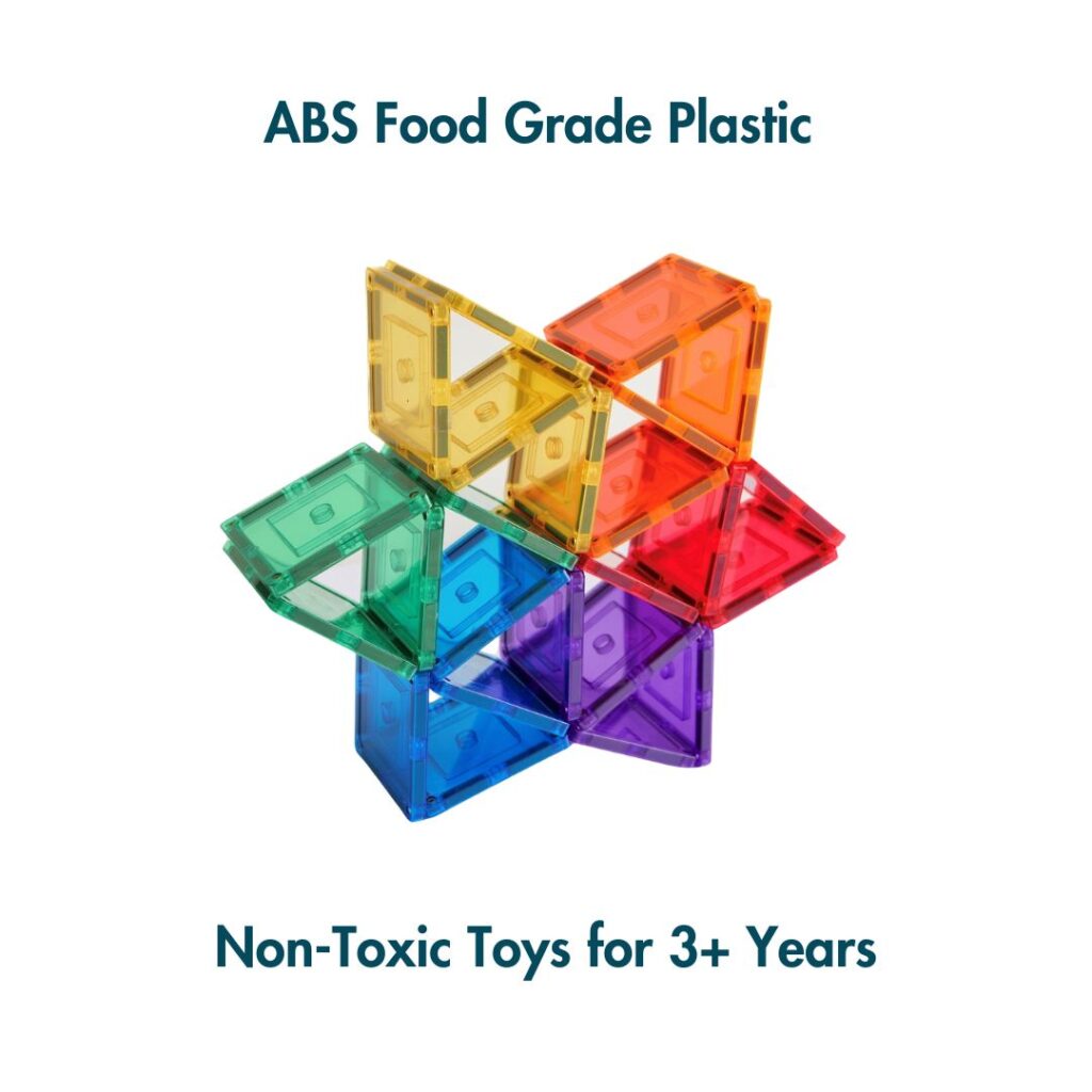 ABS Food Grade Plastic Magnetic Learn & Grow tiles for non-toxic play