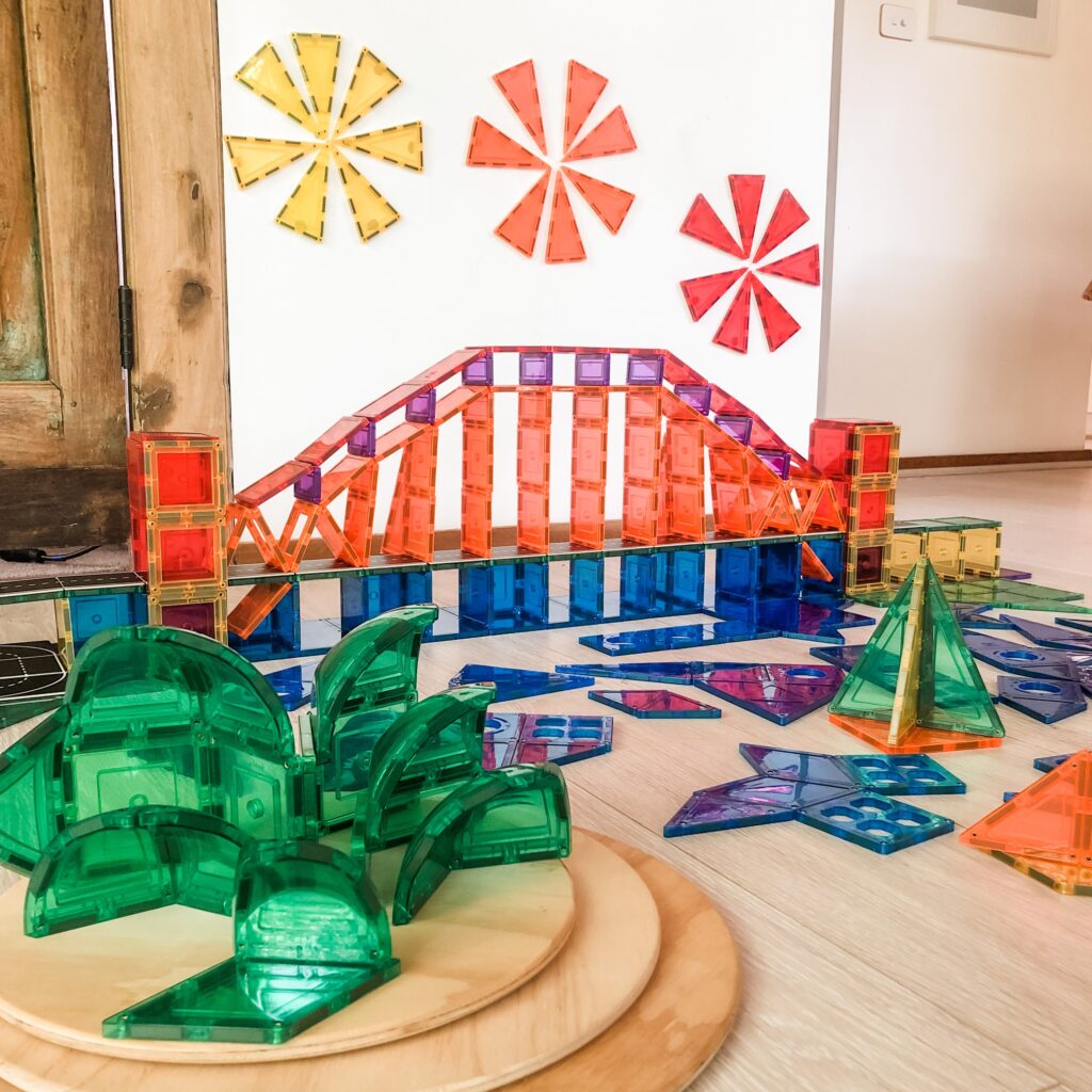 Sydney Harbour bridge designed out of learn and Grow magnetic tiles