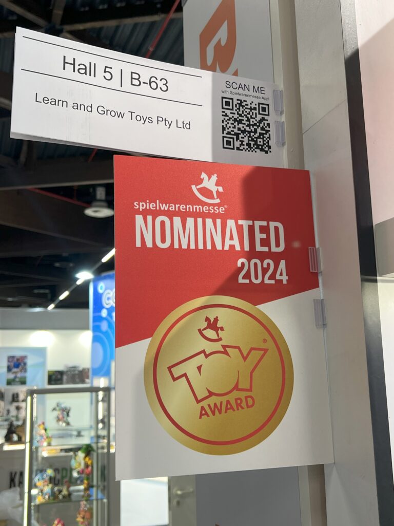 Toy award nomination on our stand